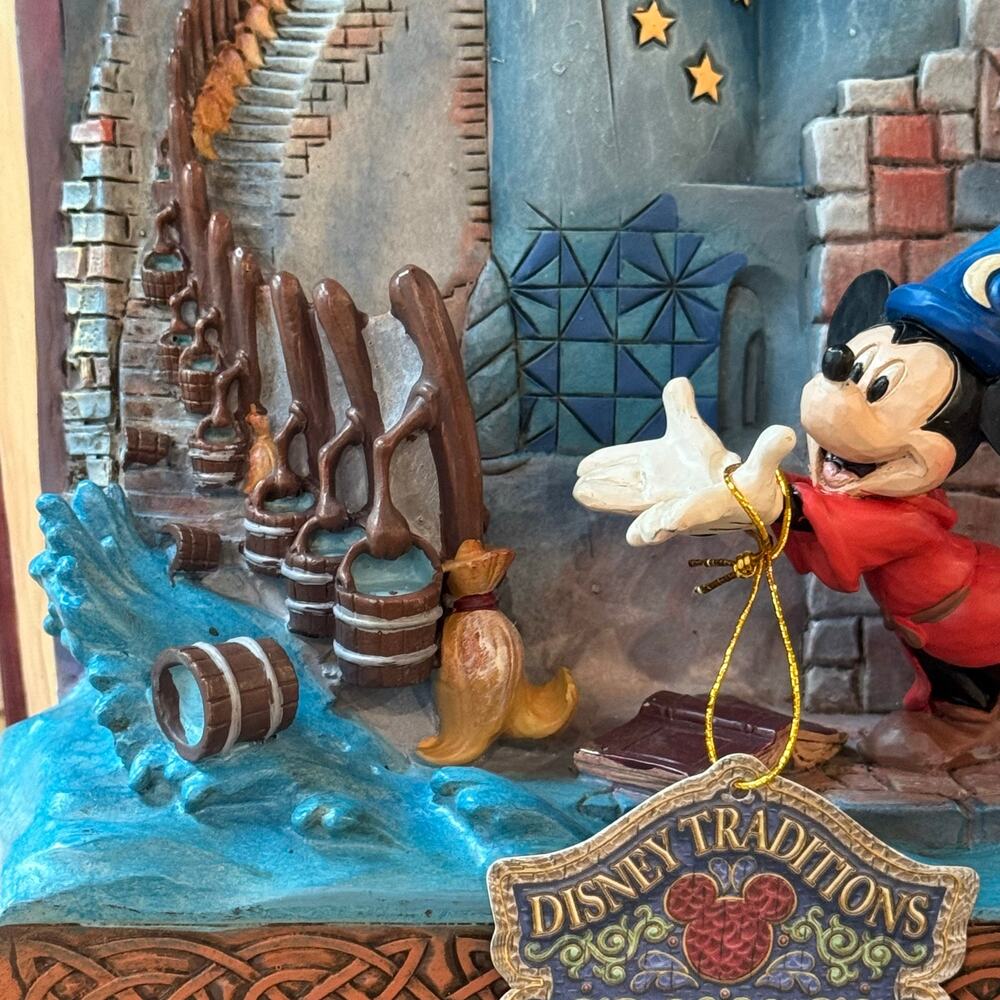 Disney Traditions Jim Shore Sorcerer Mickey Storybook Figurine Fantasia Yen Sid - Picture 4 of 16